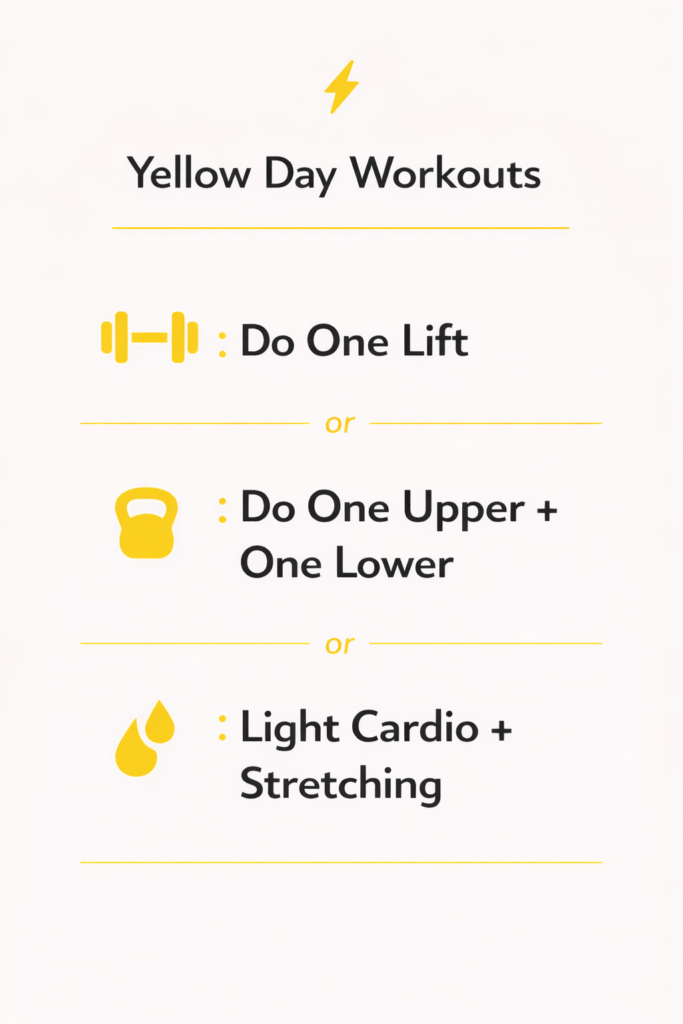 Yellow day workout templates